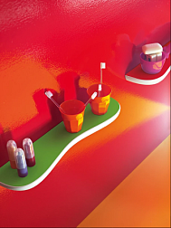 Полка Florakids 55 см, белая, зеленая, крепеж без сверления 8.7703.1.072.000.1 Laufen